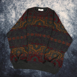 Vintage Abstract Grandad Jumper | XL