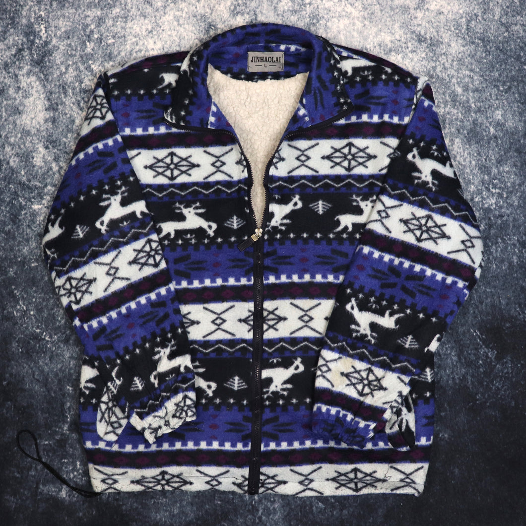 Vintage 90's Jinhaolai Aztec Fleece Jacket | Large