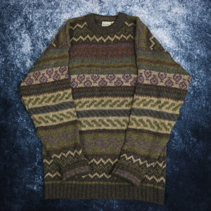 Vintage Aztec Grandad Jumper | XXL