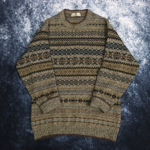 Vintage Aztec Grandad Jumper | Large