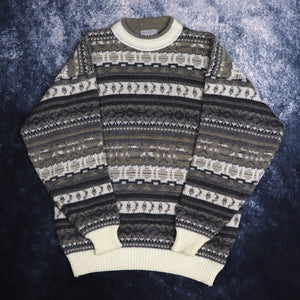Vintage Aztec Grandad Jumper | Large