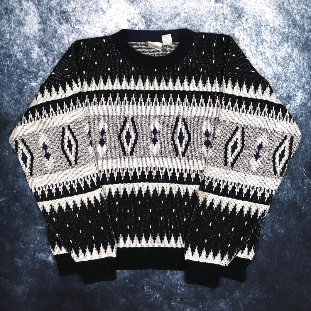 Vintage Aztec Grandad Jumper | Small
