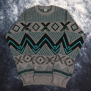 Vintage 90s Aztec Grandad Jumper | Medium