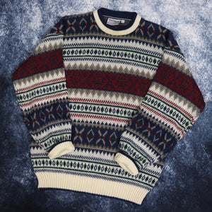 Vintage Aztec Grandad Jumper | Large