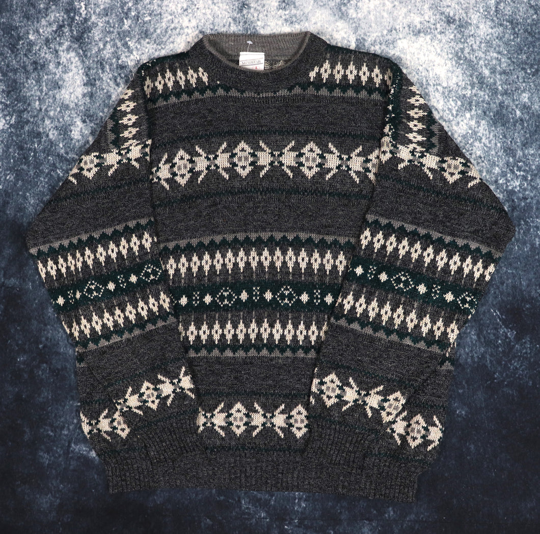 Vintage 90s Aztec Grandad Jumper | XL