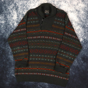 Vintage Aztec Grandad Jumper | Large