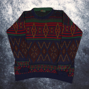 Vintage 90s Aztec Grandad Jumper | Medium