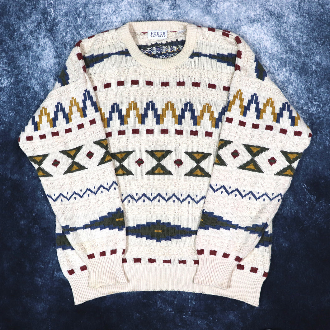 Vintage Aztec Grandad Jumper | XL