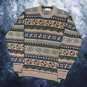 Vintage Aztec Grandad Jumper | Small