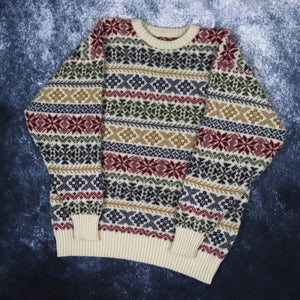 Vintage Aztec Grandad Jumper | Medium