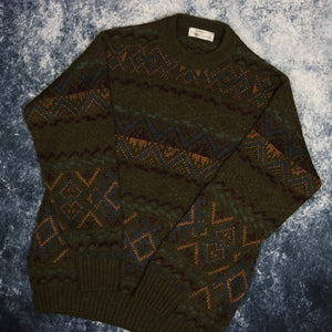 Vintage Khaki Aztec Jumper