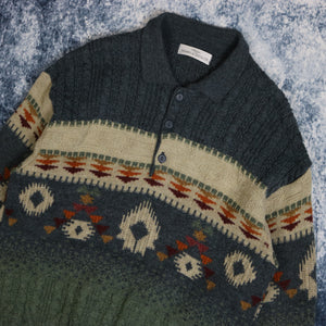 Vintage Aztec Collared Jumper