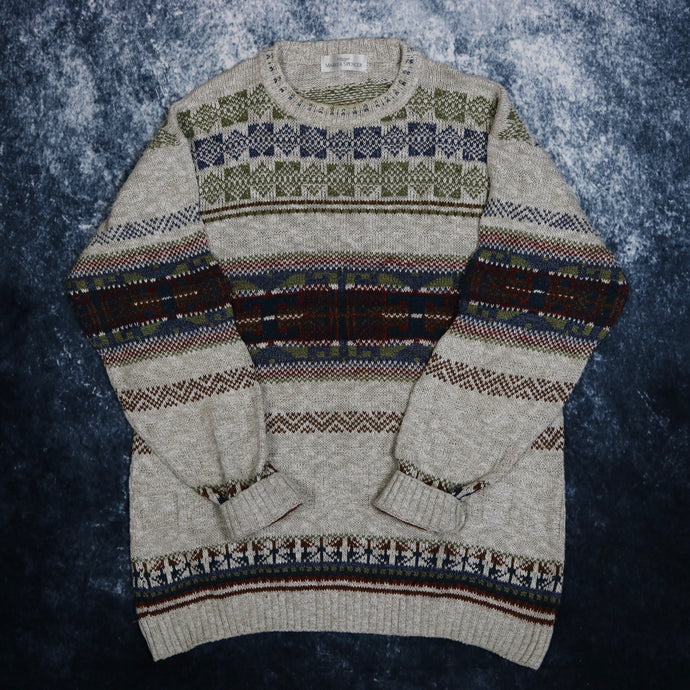 Vintage Aztec Grandad Jumper