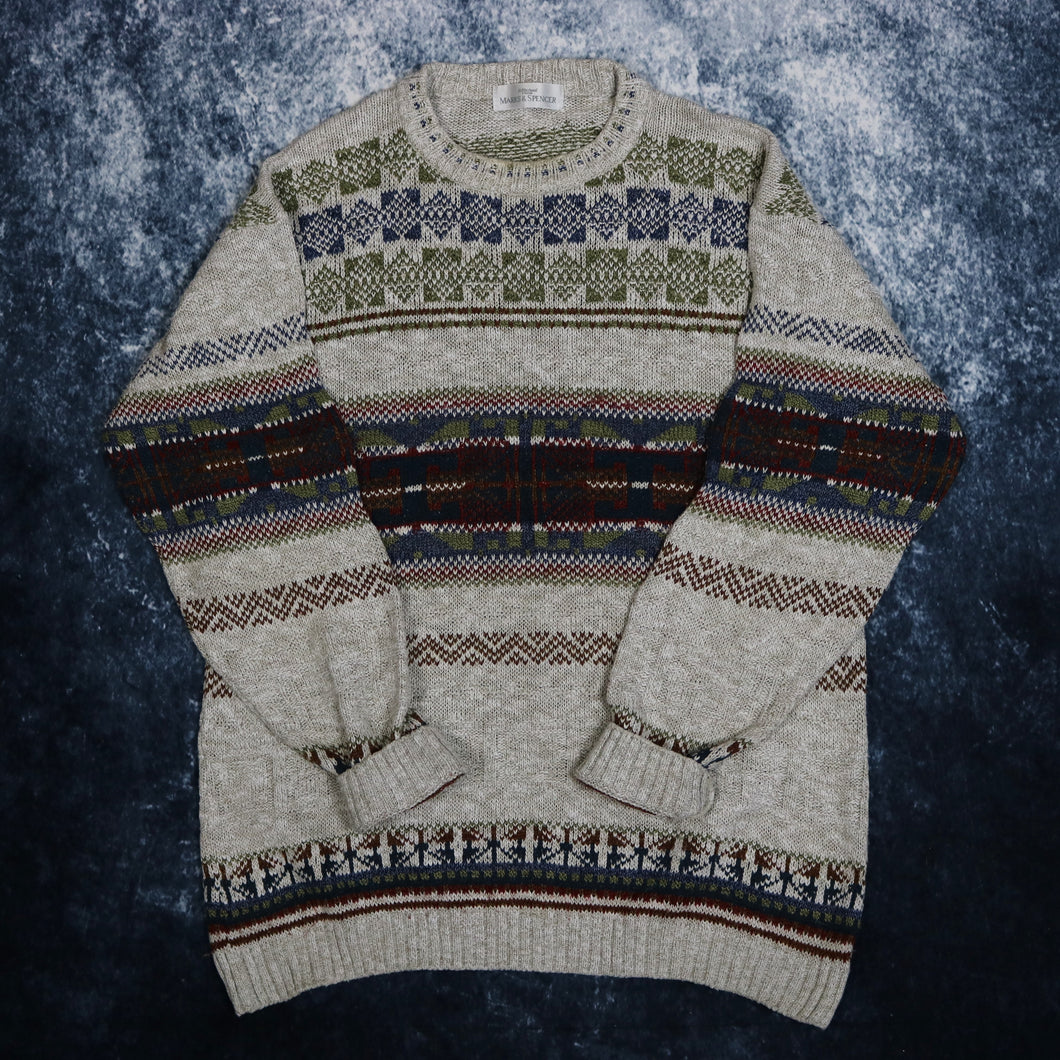 Vintage Aztec Grandad Jumper