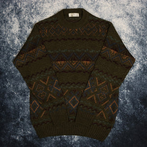 Vintage Khaki Aztec Jumper