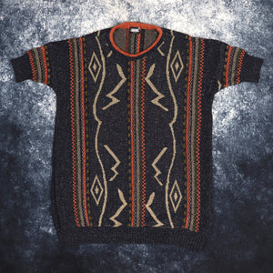 Vintage Aztec Grandad Vest Jumper | XL