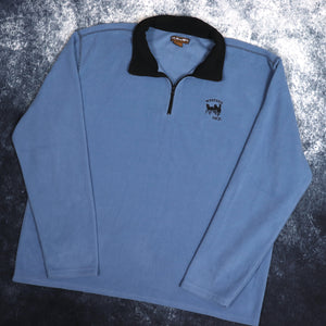Vintage Baby Blue Atlas For Men 1/4 Zip Fleece Sweatshirt | XXL