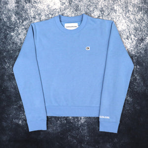 Vintage Baby Blue Calvin Klein Jeans Cropped Sweatshirt | XS