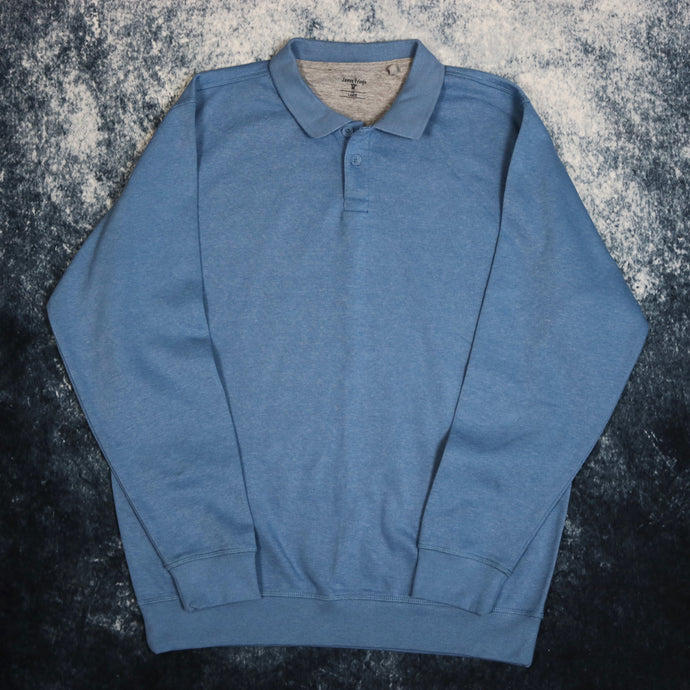 Vintage Baby Blue Collared Sweatshirt