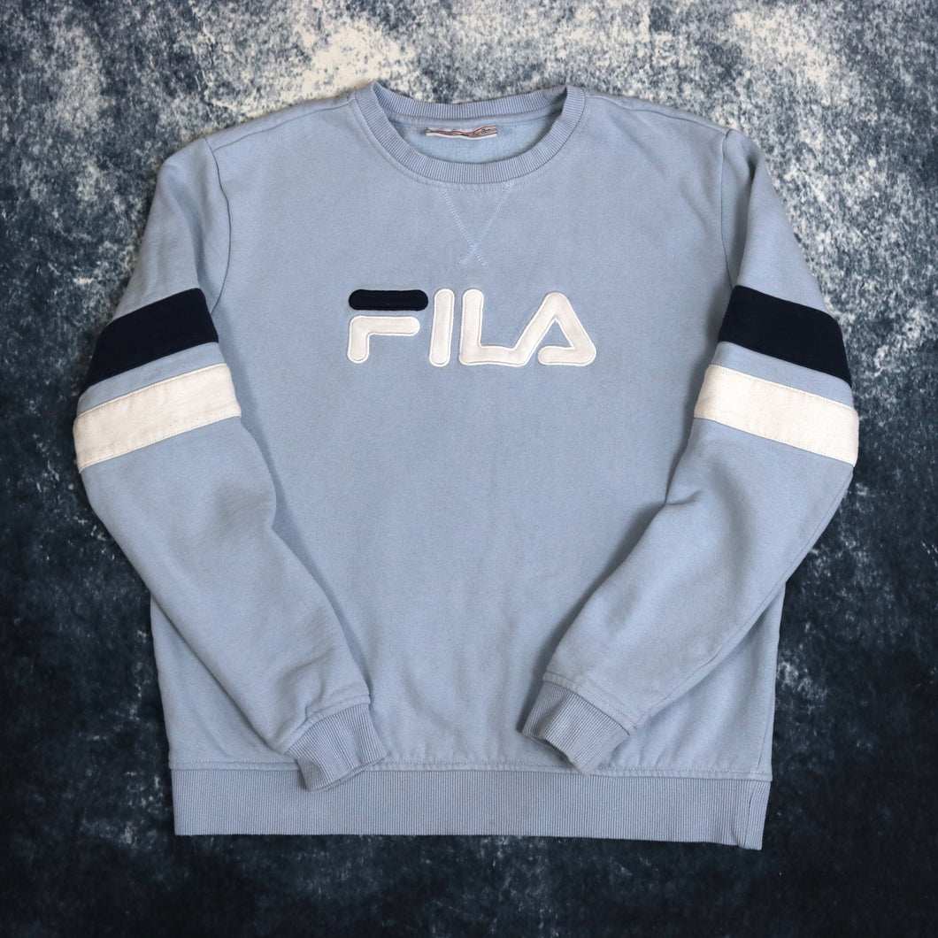 Vintage Baby Blue Fila Spell Out Sweatshirt