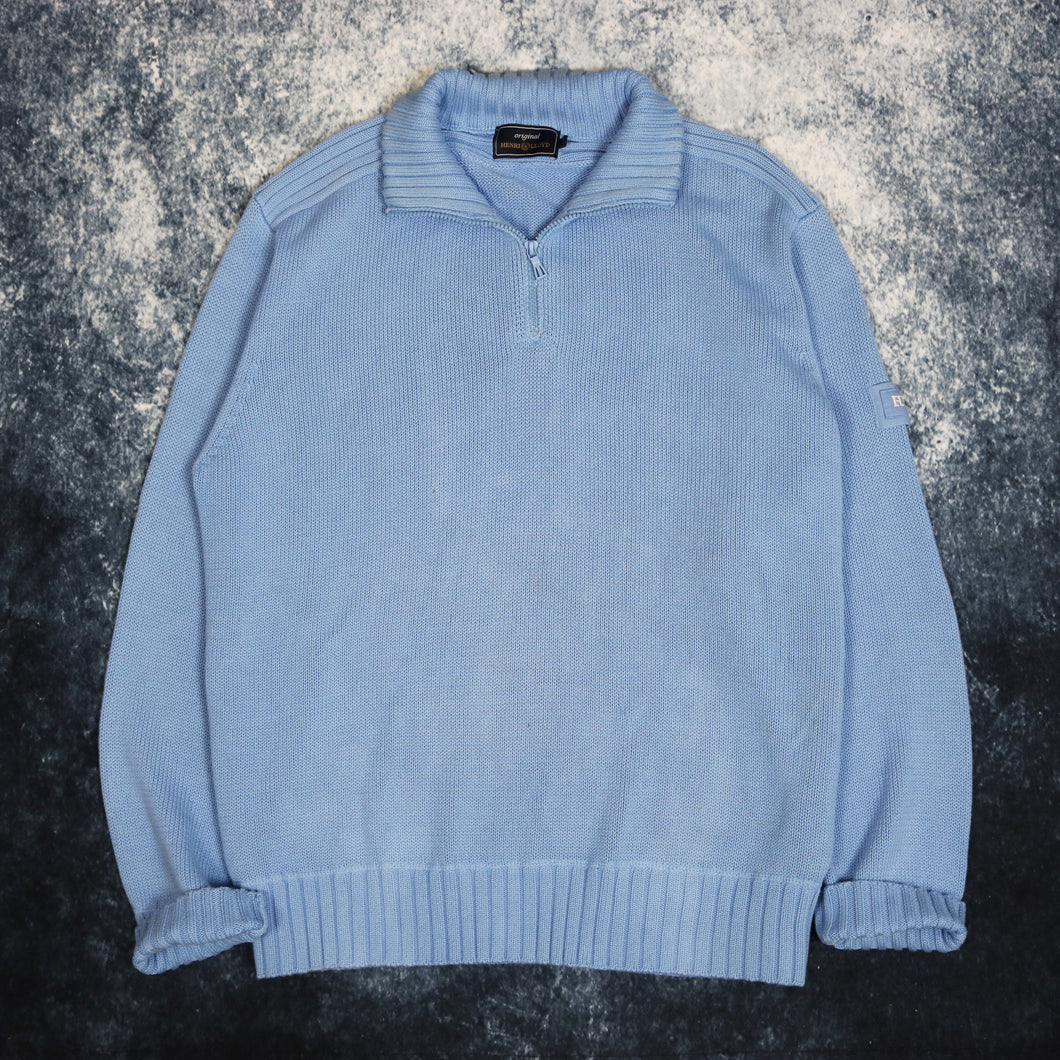 Vintage Baby Blue Henri Lloyd 1/4 Zip Jumper