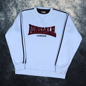 Vintage Baby Blue Lonsdale Spell Out Sweatshirt | Large