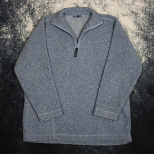 Vintage Baby Blue 1/4 Zip Sherpa Fleece Sweatshirt