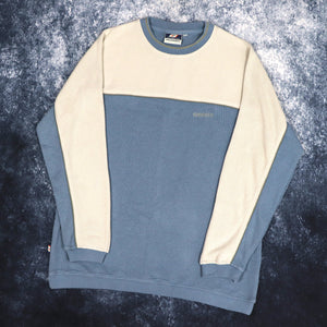 Vintage Baby Blue & Beige Colour Block Giorgio Sweatshirt | Medium