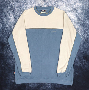 Vintage Baby Blue & Beige Colour Block Giorgio Sweatshirt | Medium