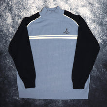 Load image into Gallery viewer, Vintage Baby Blue, Cream &amp; Navy Rockport High Neck Jumper | Medium
