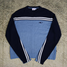 Load image into Gallery viewer, Vintage Baby Blue &amp; Navy O&#39;Neill Jumper
