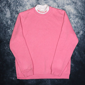 Vintage Baby Pink Floral Sweatshirt | Medium
