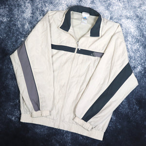 Vintage Beige Adidas Windbreaker Jacket | Medium