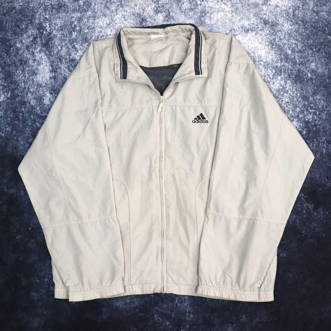 Vintage Beige Adidas Windbreaker Jacket | XL