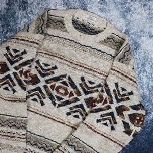 Vintage Beige Aztec Jumper