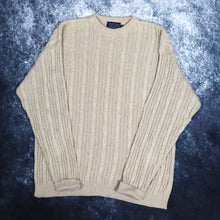 Load image into Gallery viewer, Vintage Beige Cable Knit Style Jumper | Medium
