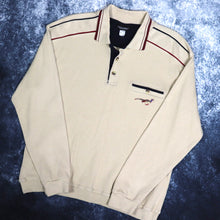 Load image into Gallery viewer, Vintage Beige Catamaran Pheasant Collared Sweatshirt | Medium
