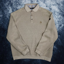 Load image into Gallery viewer, Vintage Beige Ethnic Blue Collared Jumper
