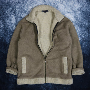 Vintage Beige Fleece Jacket