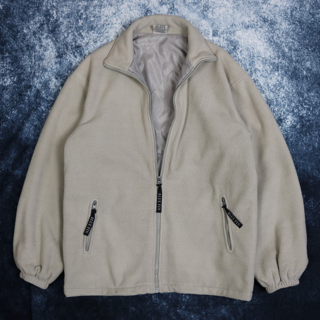 Vintage Beige Fleece Jacket