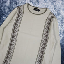 Load image into Gallery viewer, Vintage Beige Aztec Grandad Jumper
