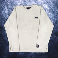 Load image into Gallery viewer, Vintage 90s Beige Lotto V Neck Fleece Sweatshirt | Medium
