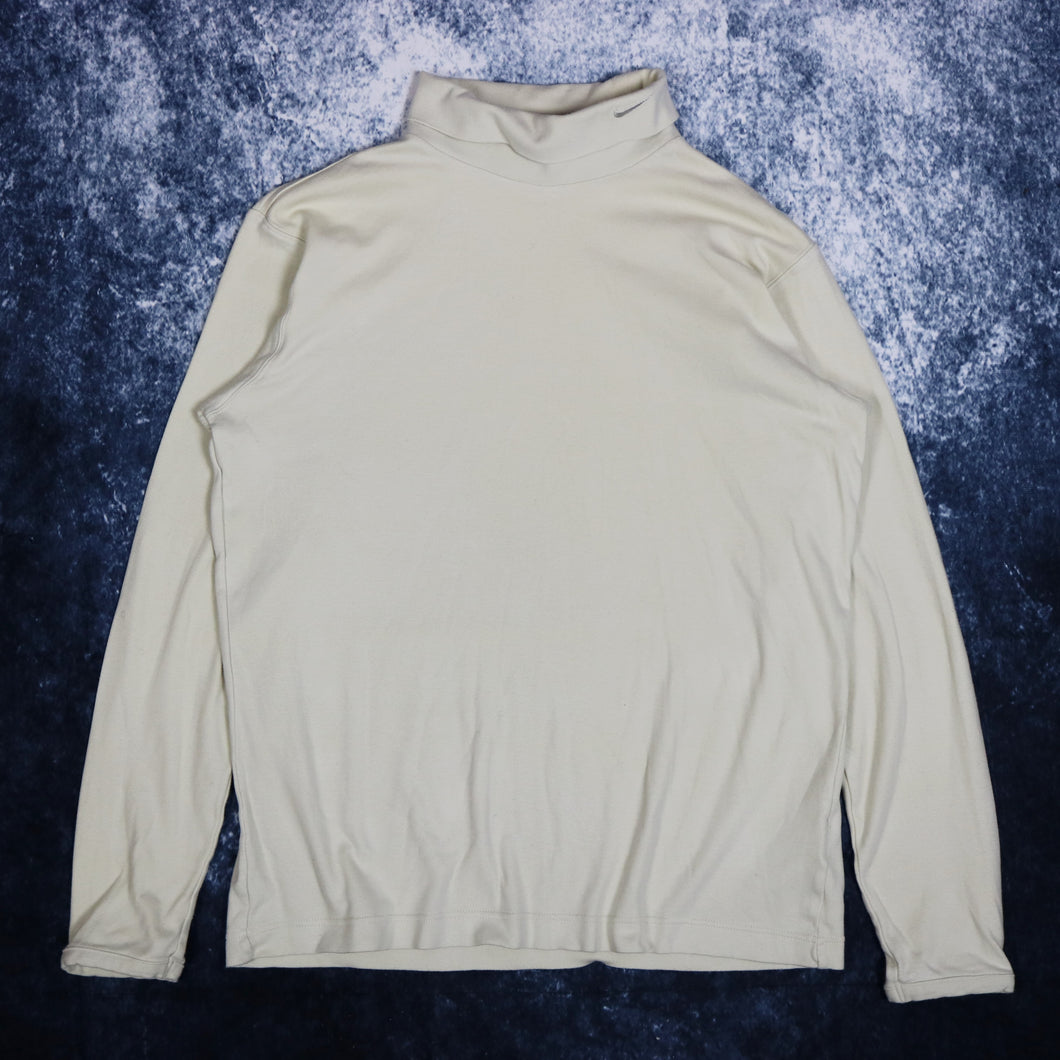 Vintage Beige Nike Turtle Neck Sweatshirt