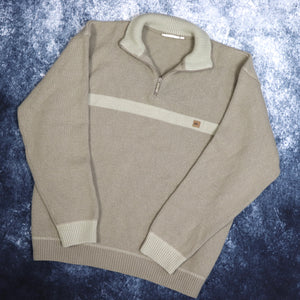 Vintage Beige Quiksilver 1/4 Zip Jumper | XL