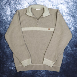 Vintage Beige Quiksilver 1/4 Zip Jumper | XL