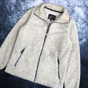 Vintage Beige Tom Cat Sherpa Fleece Jacket
