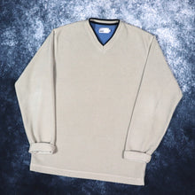 Load image into Gallery viewer, Vintage Beige V Neck Fleece Sweatshirt | Small
