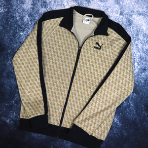 Vintage Beige & Black Puma Track Jacket | Small