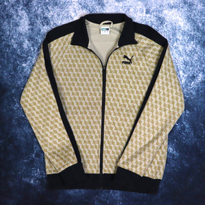 Vintage Beige & Black Puma Track Jacket | Small
