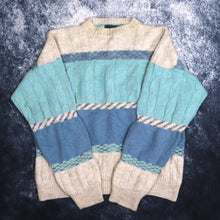 Load image into Gallery viewer, Vintage Beige &amp; Blue Colour Block Kappa Jumper | Small
